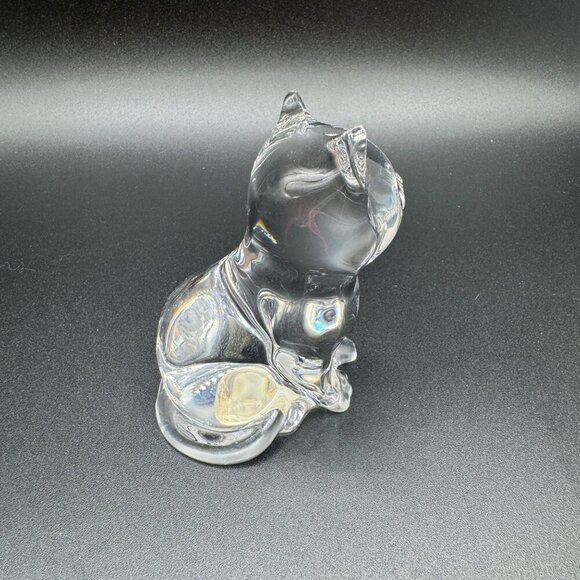 PRINCESS HOUSE Lead Crystal Vintage Cat Kitten Figurine - Picture 3 of 8